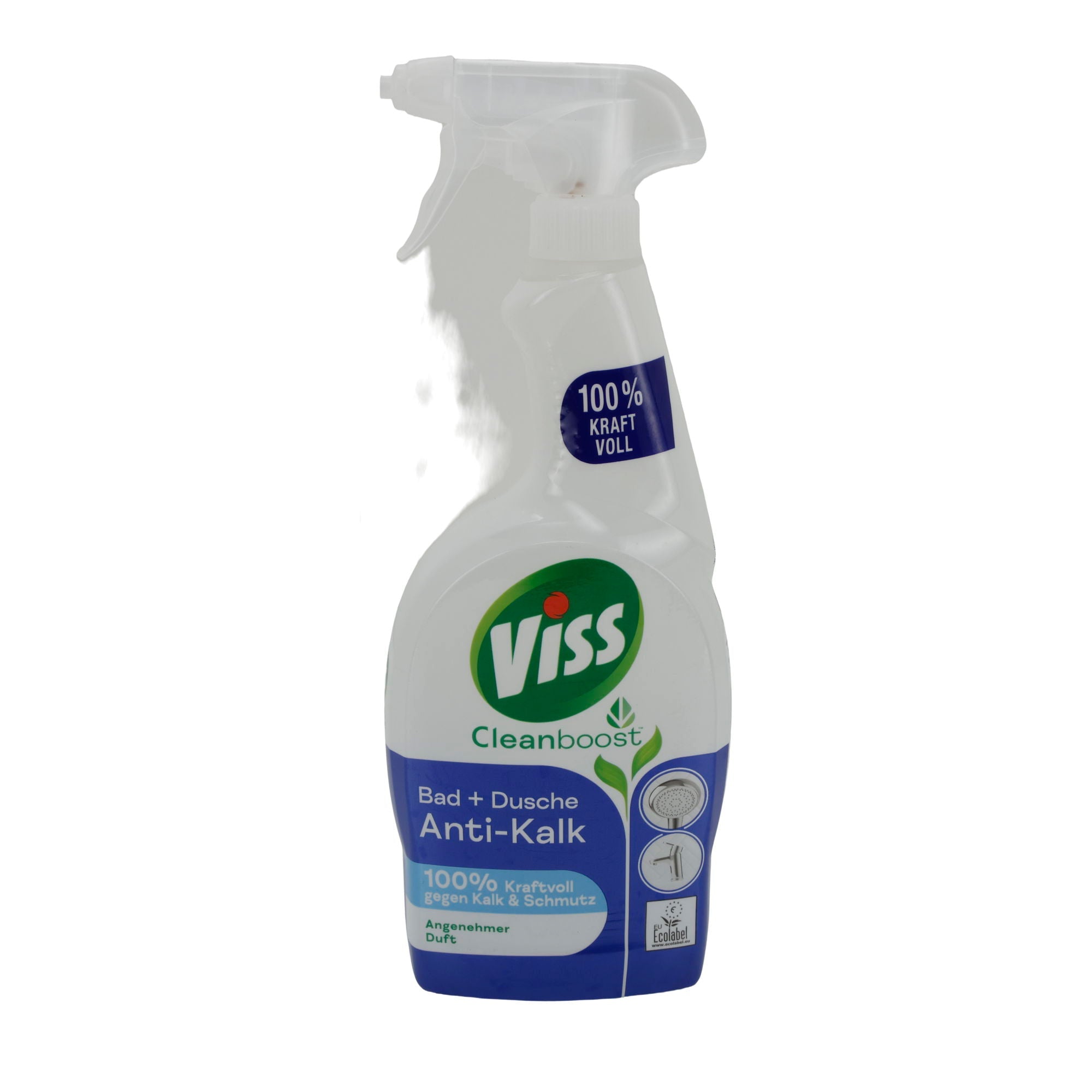 Viss Cleanboost Bad + Dusche Anti-Kalk | Kalkreiniger für Dusche, Bad & Armaturen | 750 ml | Kraftvoll & schonend | Mit EU Ecolabel VISS